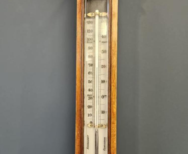 Victorian Oak Seacoast Stick Barometer  - Image 6