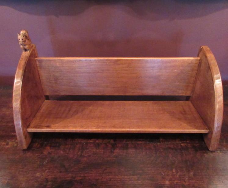 'Squirrelman' Polished Oak Book Rack - Image 1