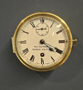 Small Enamel Dial Ships Clock