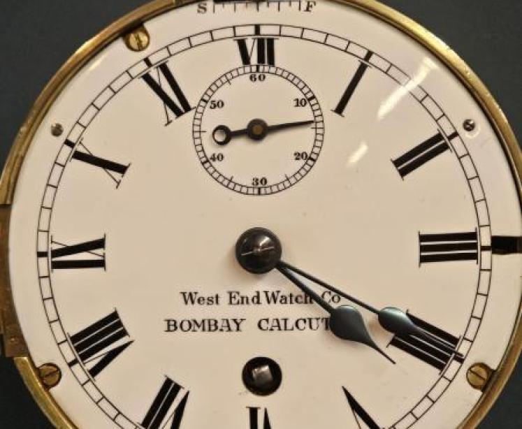 Small Enamel Dial Ships Clock - Image 6