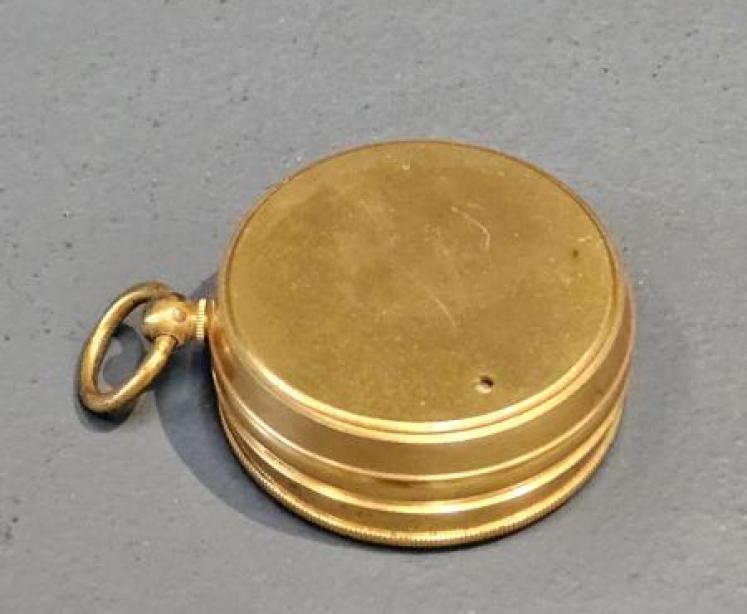 Victorian Gilt Brass Pocket Barometer  - Image 4