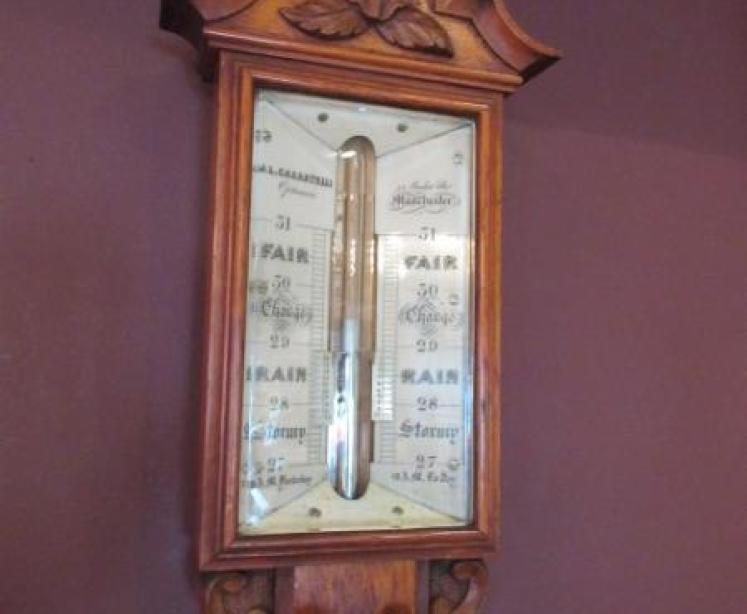 Top Quality Victorian Oak Manchester Stick Barometer - Image 1