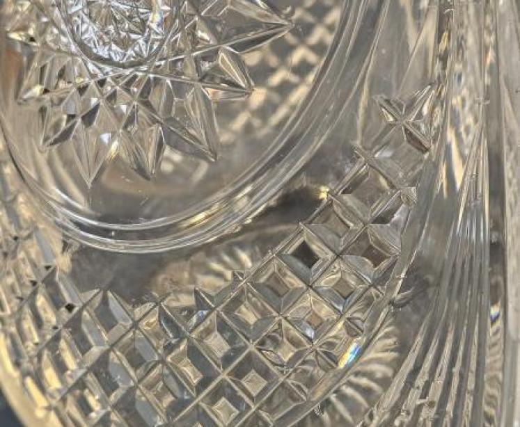 George V Silver Cut Crystal Claret Jug - Image 7