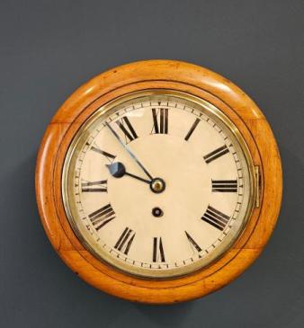 8" Dial Walnut Cased Fusee Dial Clock