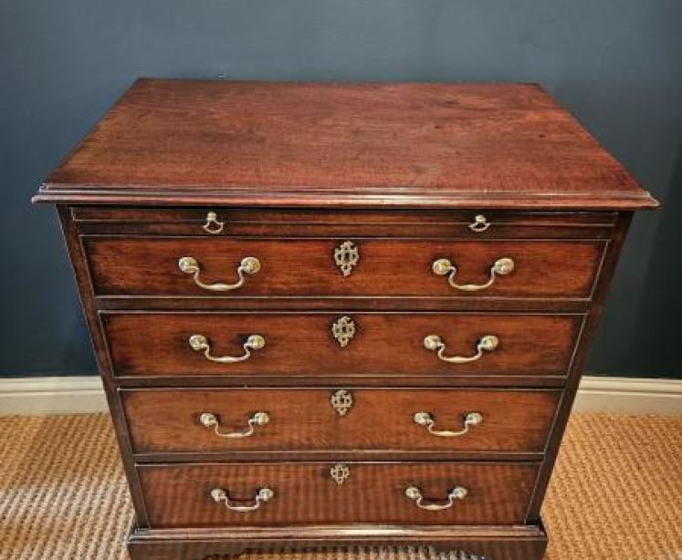 Small George III Mahogany Chest with Brushing Slide - Image 2