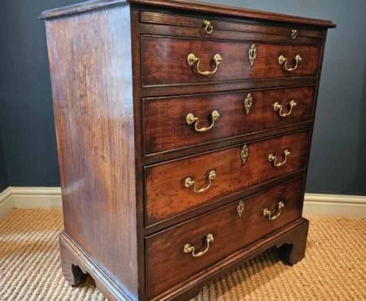 Small George III Mahogany Chest with Brushing Slide - Image 3