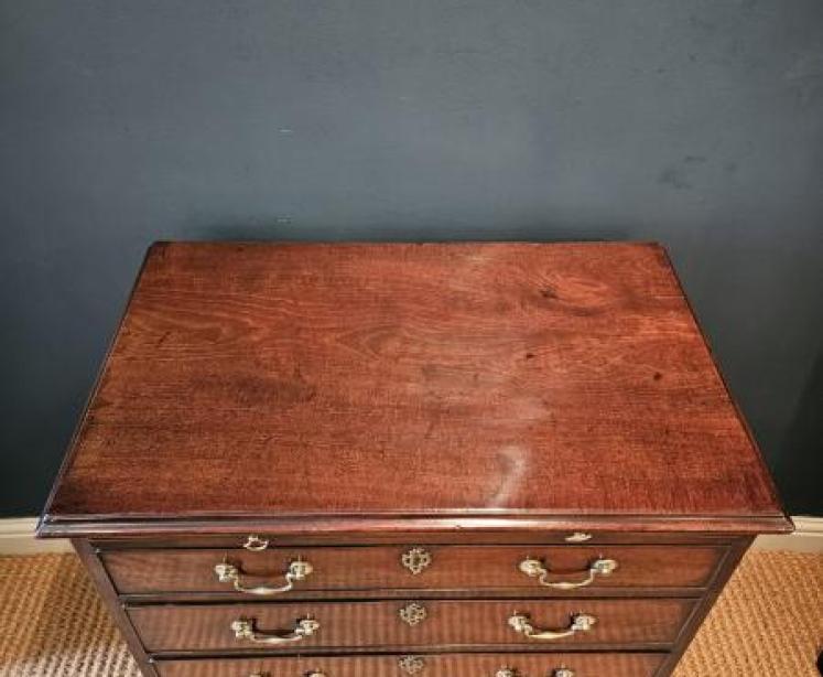 Small George III Mahogany Chest with Brushing Slide - Image 5