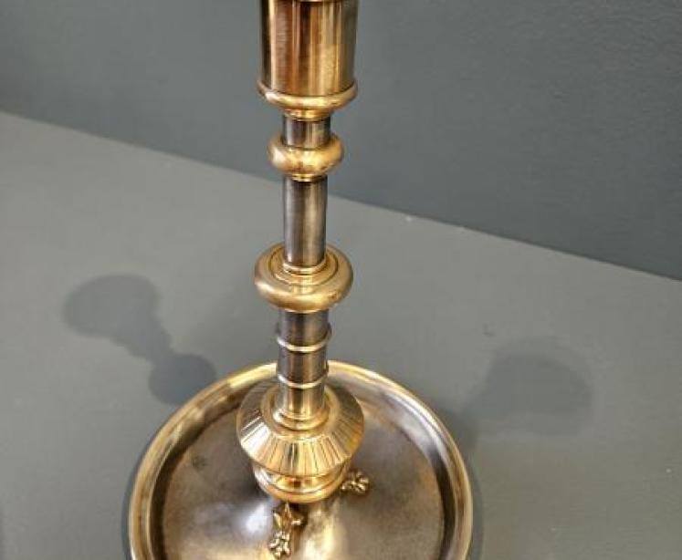 Superb Early Victorian Cast Iron And Bronze Candlesticks - Image 2