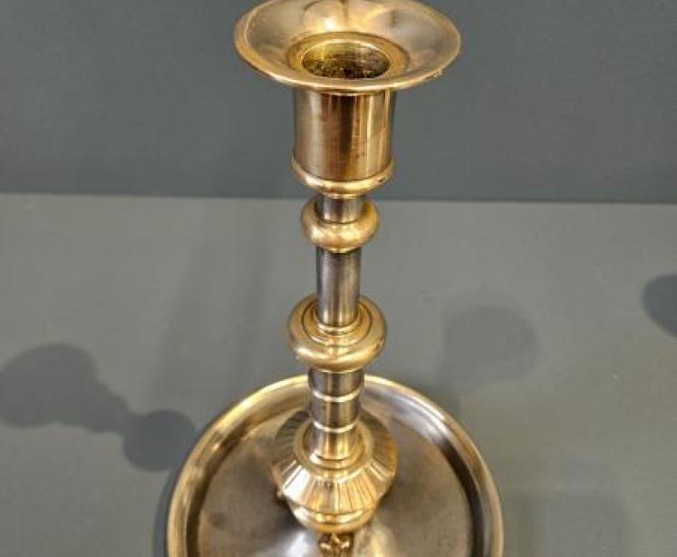 Superb Early Victorian Cast Iron And Bronze Candlesticks - Image 6