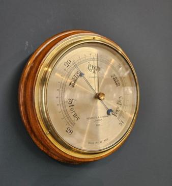Negretti & Zambra Walnut Barometer