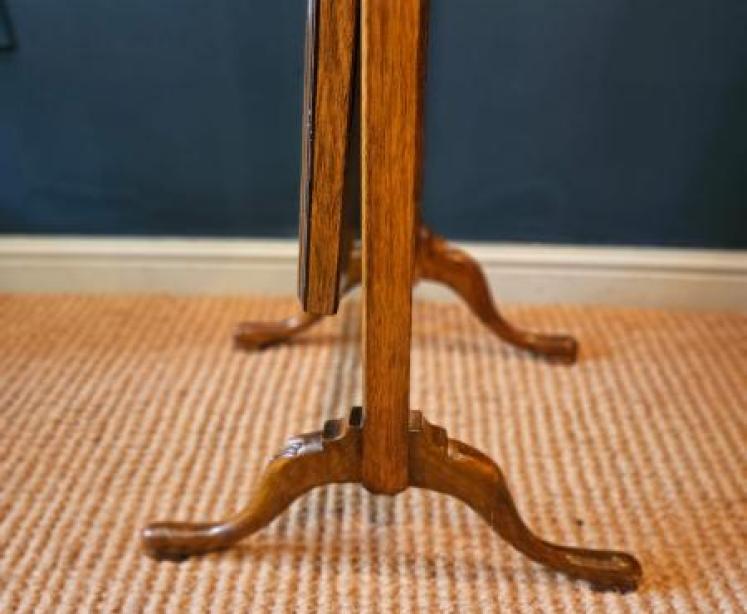 Edwardian Walnut Cheval Mirror - Image 7