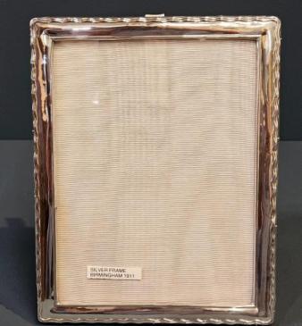 Silver Photo Frame with Decorative Border