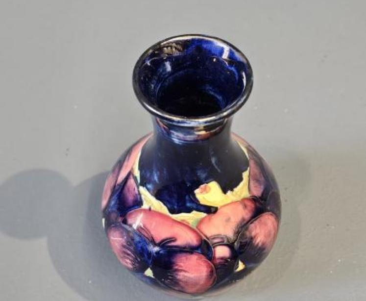 Moorcroft Pansy Bottle Vase - Image 2