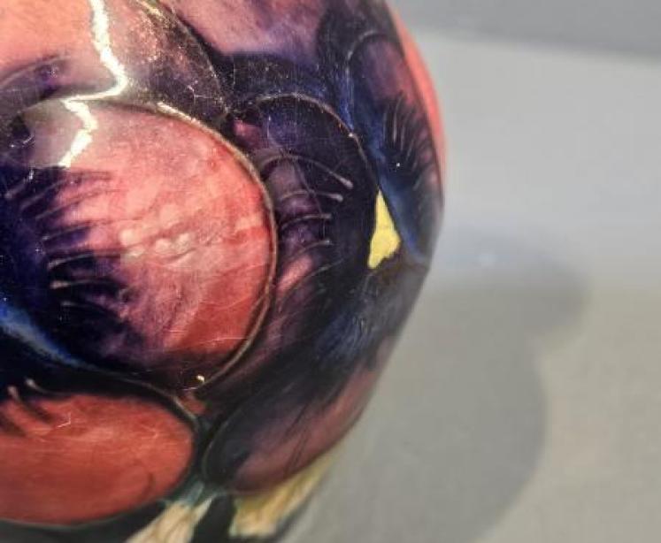 Moorcroft Pansy Bottle Vase - Image 4