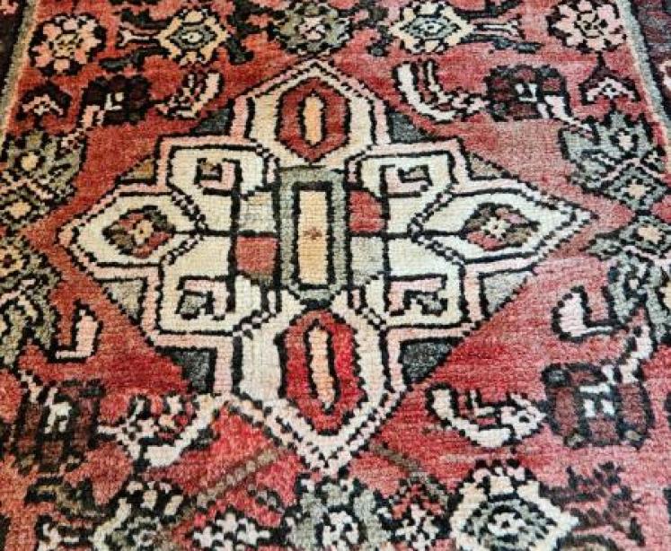 Antique 8' Wool Runner  - Image 3