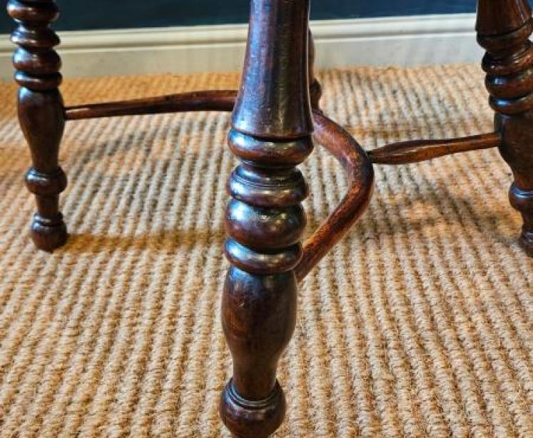 Burr Yew High Back Windsor Chair - Image 6