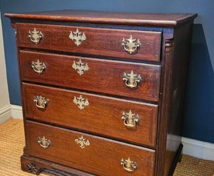 George III Oak Chest of Drawers - Image 3