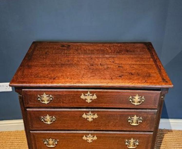 George III Oak Chest of Drawers - Image 7