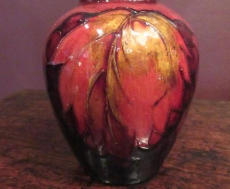 Moorcroft Flambe Glazed Leaf & Berries Vase - Image 3