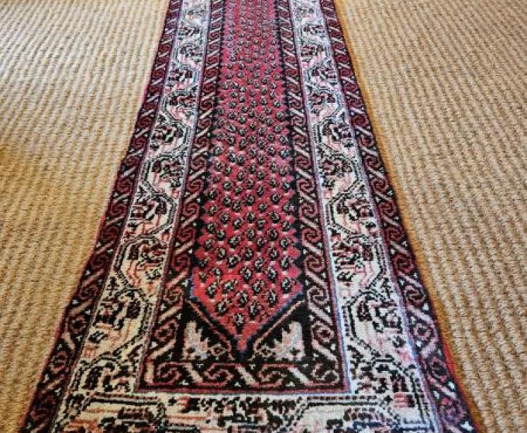 Antique Persian Pure Wool Rug Runner - Image 1