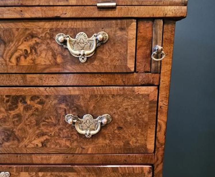 Small Walnut Bachelors Chest - Image 2