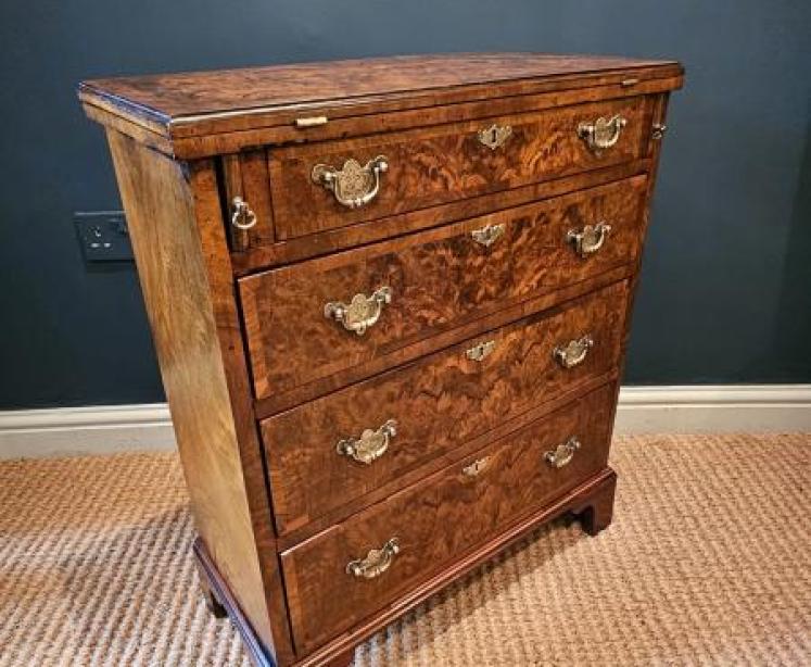 Small Walnut Bachelors Chest - Image 3