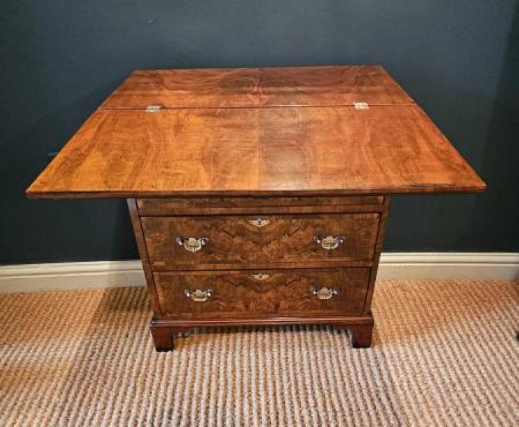 Small Walnut Bachelors Chest - Image 4