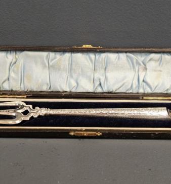 Rare Victorian Silver Toasting Fork