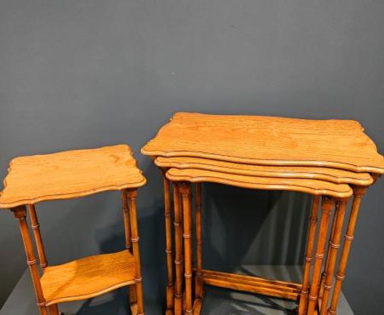 Nest of Edwardian Occasional Tables - Image 5