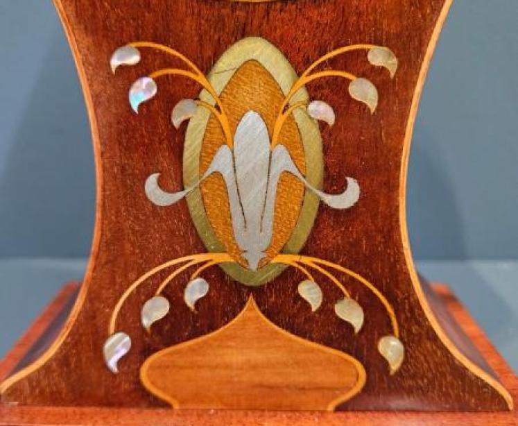 Late Victorian Inlaid Mahogany Balloon Clock - Image 2