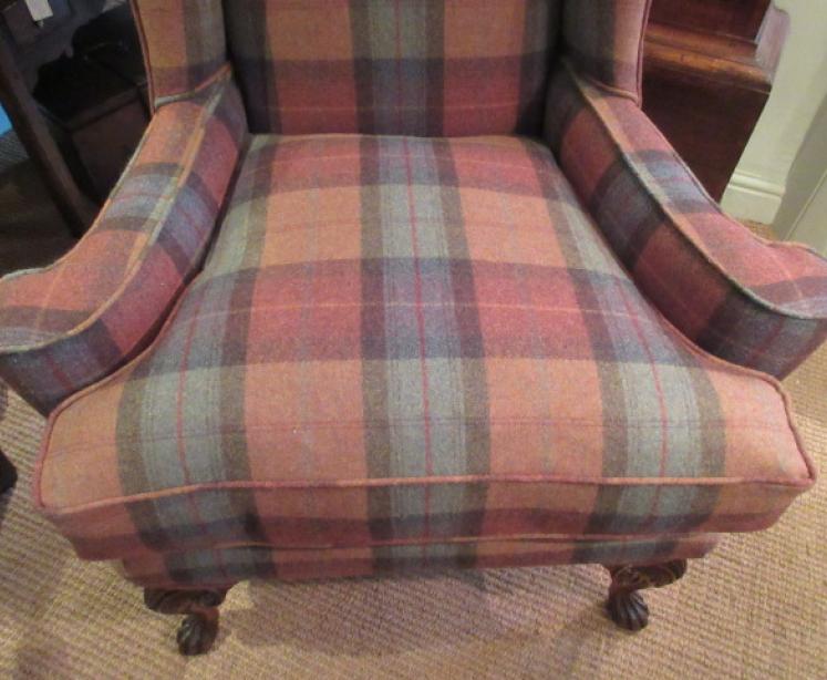 Superb Mid Victorian Upholstered Wing Armchair - Image 3