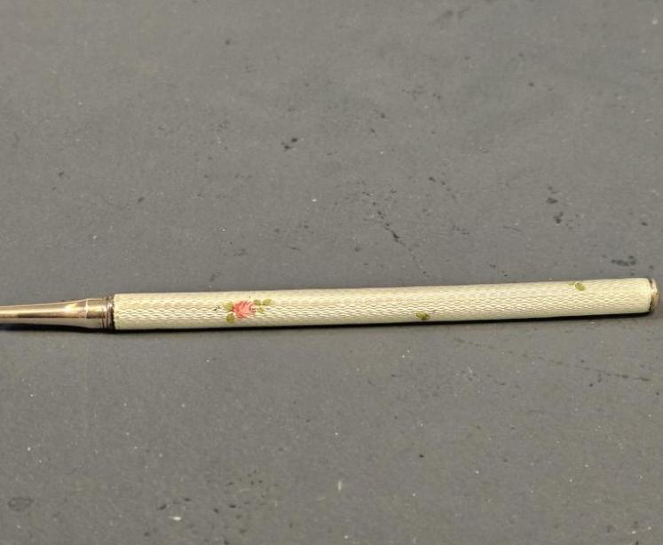 Silver and Enamel Pen, Letter Opener and Pencil Set - Image 4