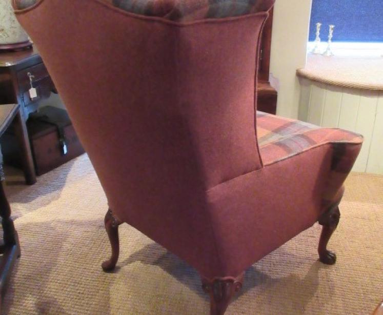Superb Mid Victorian Upholstered Wing Armchair - Image 4