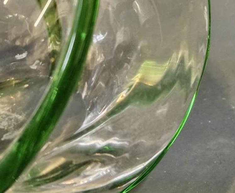 Art Nouveau Glass Silver Top Scent Bottle - Image 4