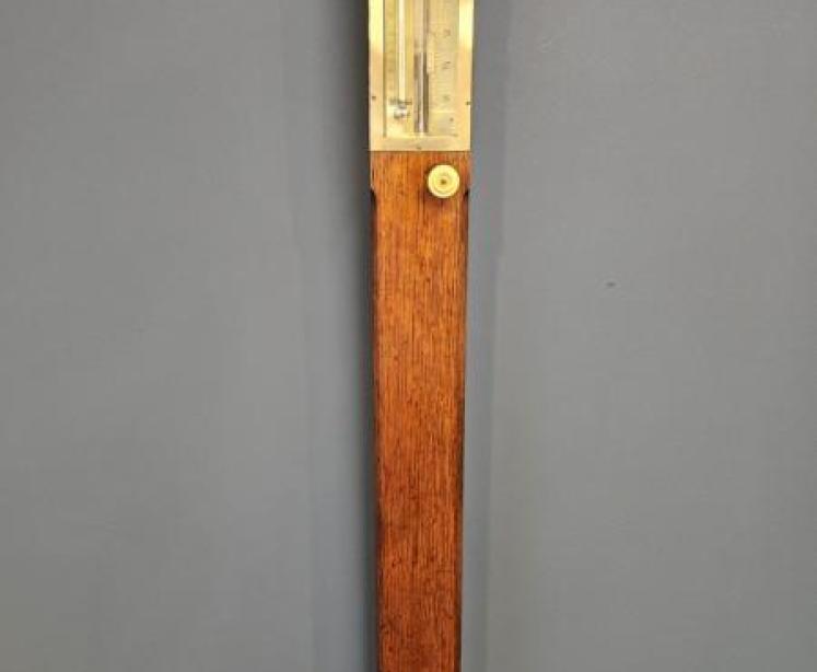 Negretti & Zambra Oak Miners Stick Barometer - Image 1