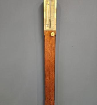Negretti & Zambra Oak Miners Stick Barometer