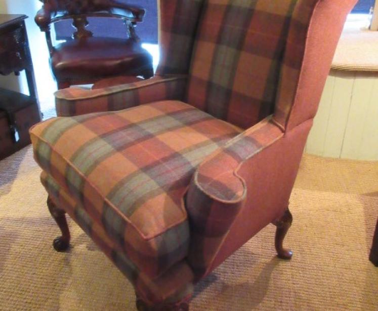 Superb Mid Victorian Upholstered Wing Armchair - Image 5