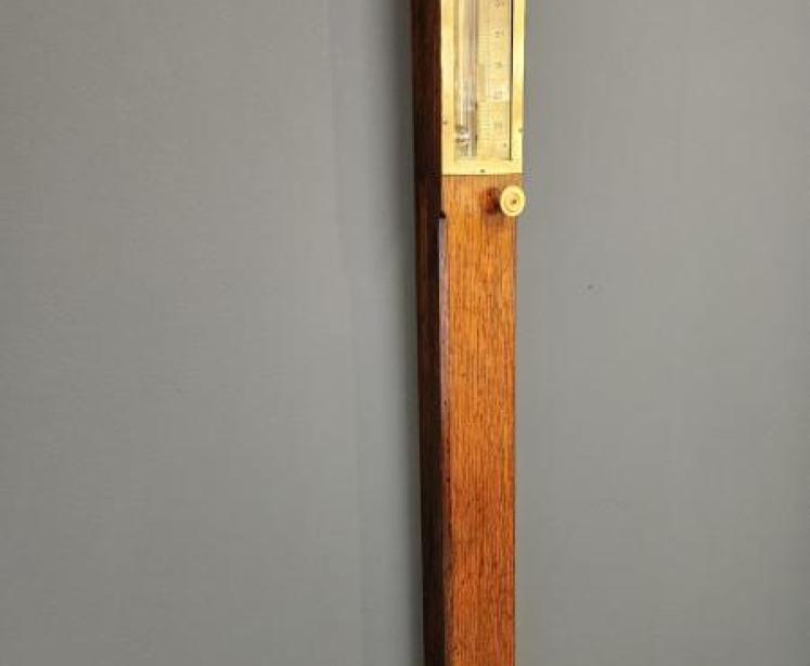 Negretti & Zambra Oak Miners Stick Barometer - Image 7