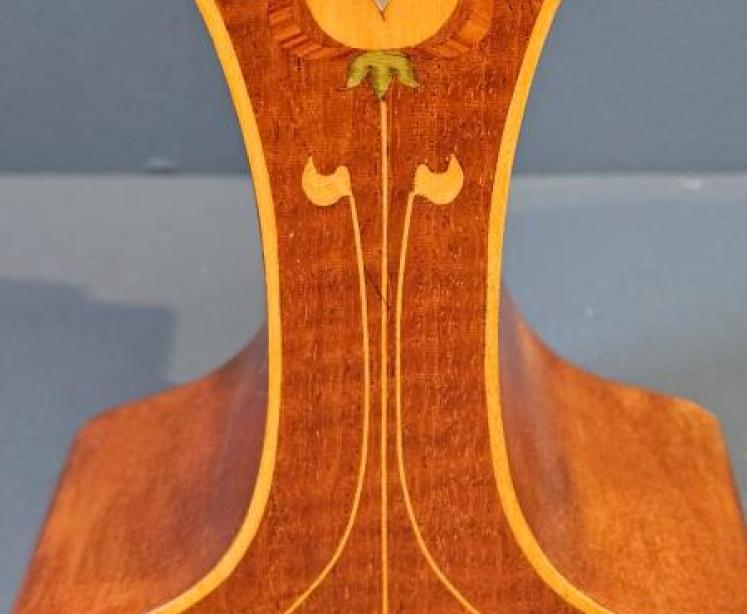 Edwardian Art Nouveau Inlaid Mantel Clock - Image 3