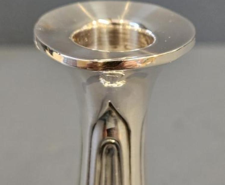 Pair Of Quality Art Nouveau Silver Candlesticks - Image 4