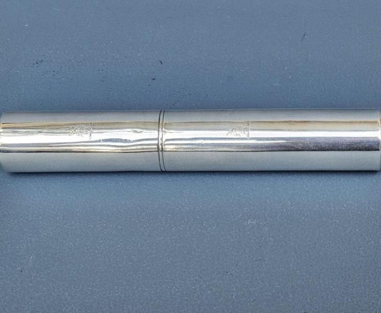 Rare George III Silver Tooth Brush Canister - Image 6