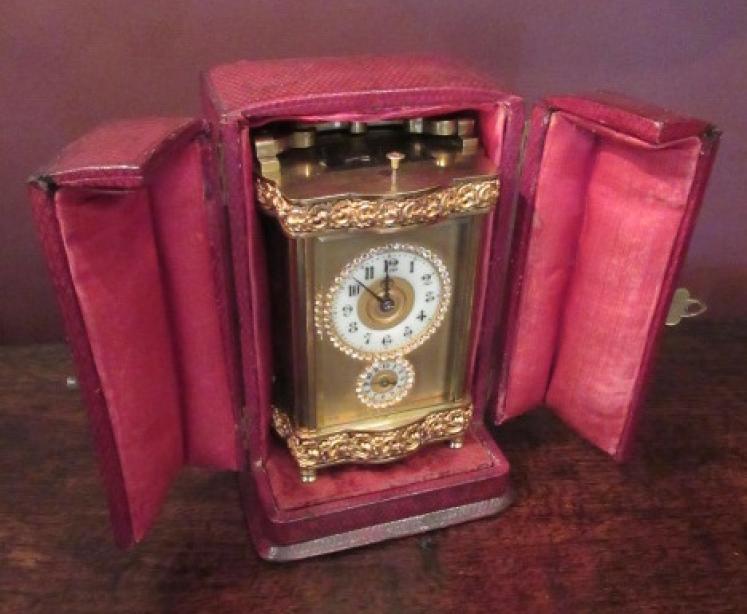 19th Century Striking & Repeating Cased Carriage Clock - Image 1
