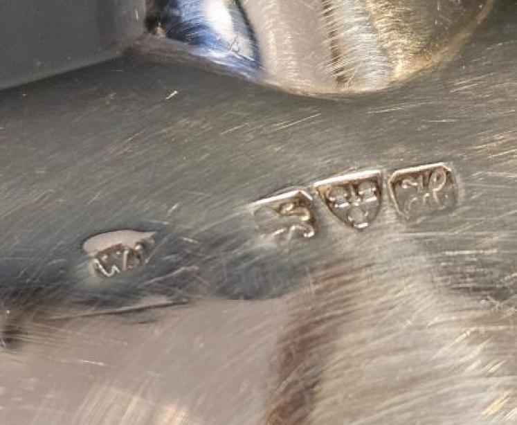 Edwardian Curved Silver Hip Flask  - Image 6