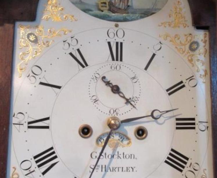 Pretty George III Period Inlaid 8 Day Longcase Clock - Image 2