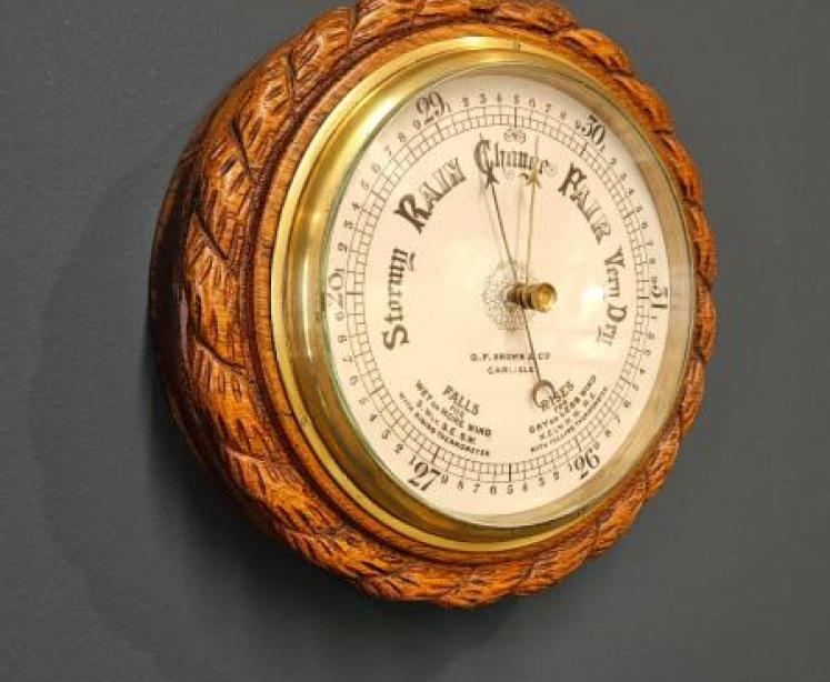 Victorian Oak Carlisle Ship's Barometer - Image 3