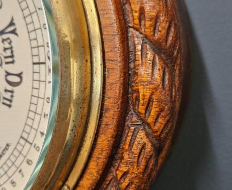 Victorian Oak Carlisle Ship's Barometer - Image 4