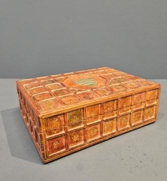 1920's Italian Embossed Leather Box