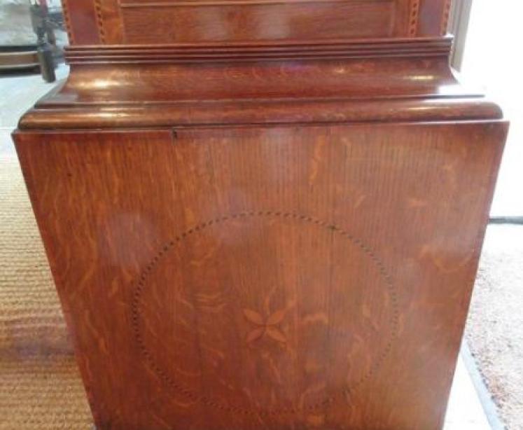 Pretty George III Period Inlaid 8 Day Longcase Clock - Image 4