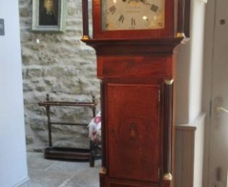 Pretty George III Period Inlaid 8 Day Longcase Clock - Image 5