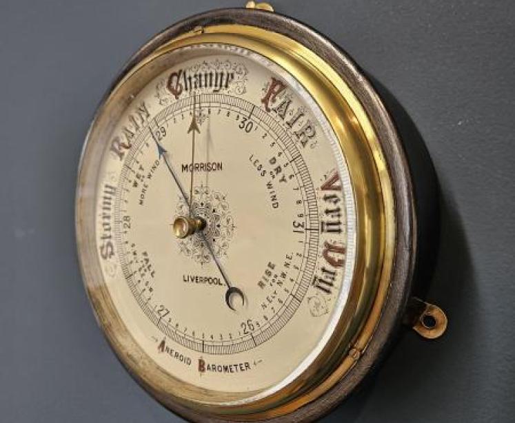 Victorian Brass and Steel Cased Rapid Indicating Marine Barometer  - Image 3